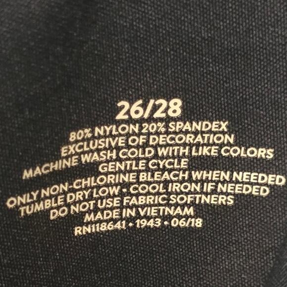 Lane Bryant Livi Active Black Pink Stripped Hiking Women's Leggings 26/28 - Picture 4 of 4